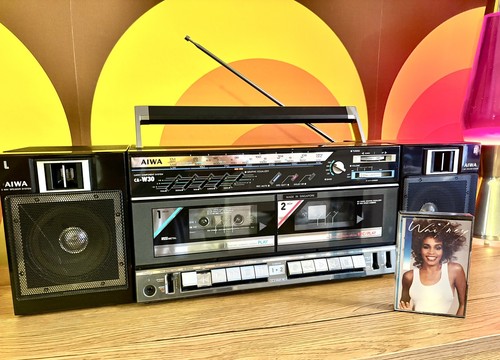 Vintage aiwa boombox w30 - boombox, ca-w30